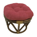 Red Wine Microsuede Papasan Footstool Q243