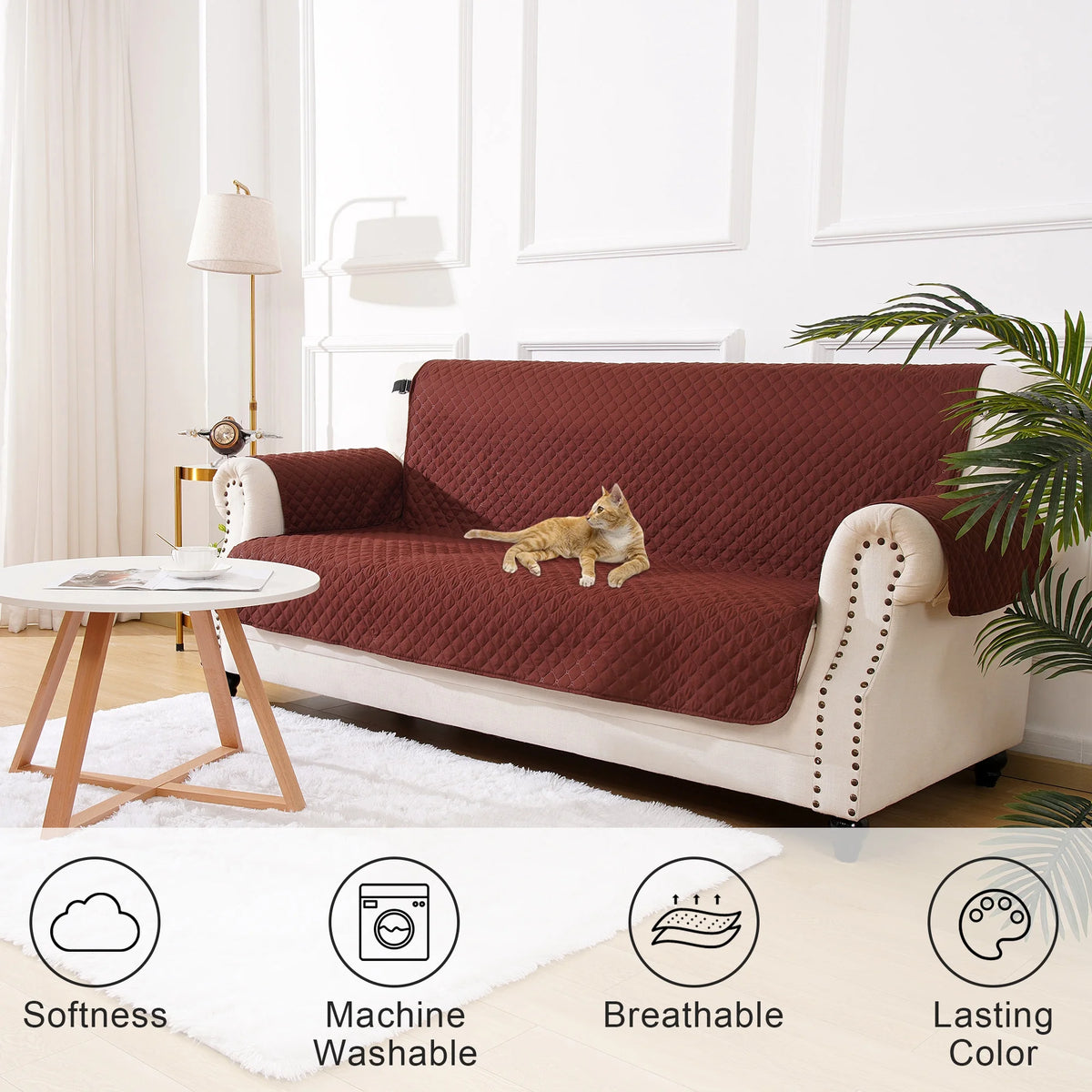 Waterproof Non Slip Machine Washable Sofa Cover D4256