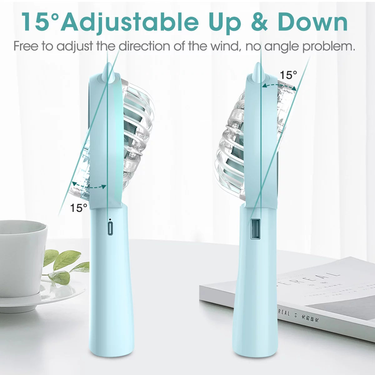 4 Speeds Mini Handheld Fan USB Rechargeable E703