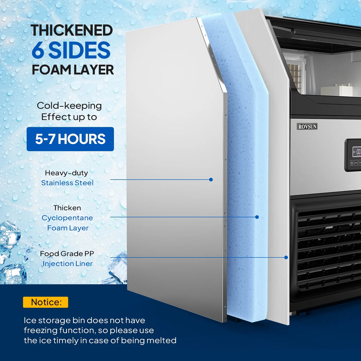Commercial Ice Maker with 77lbs Storage Bin K72751
