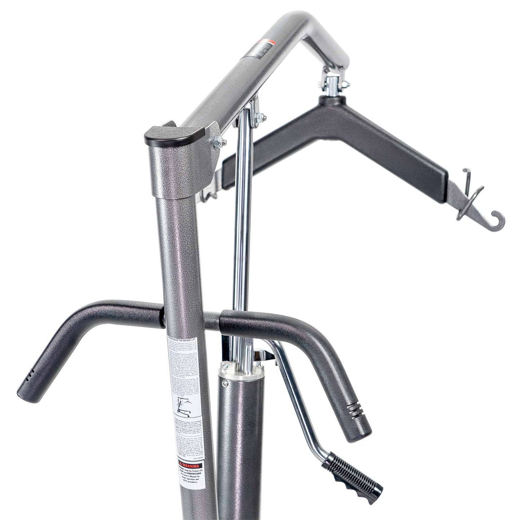 Hydraulic Patient Lift with Six Point Cradle, 5x22 Casters, Silver Vein Z1500