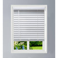 White Cordless Faux Wood Blind 57 W x 72 H Z385