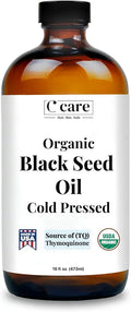 Organic Cold Pressed Unrefined Black Seed Oil 16 Fl oz E545