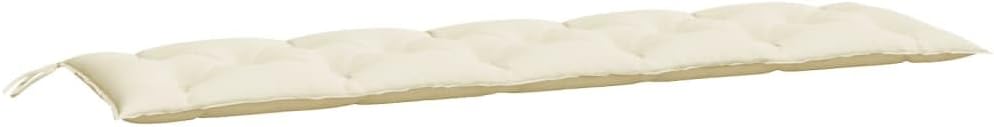 Cream White Oxford Fabric Outdoor Bench Cushion C815