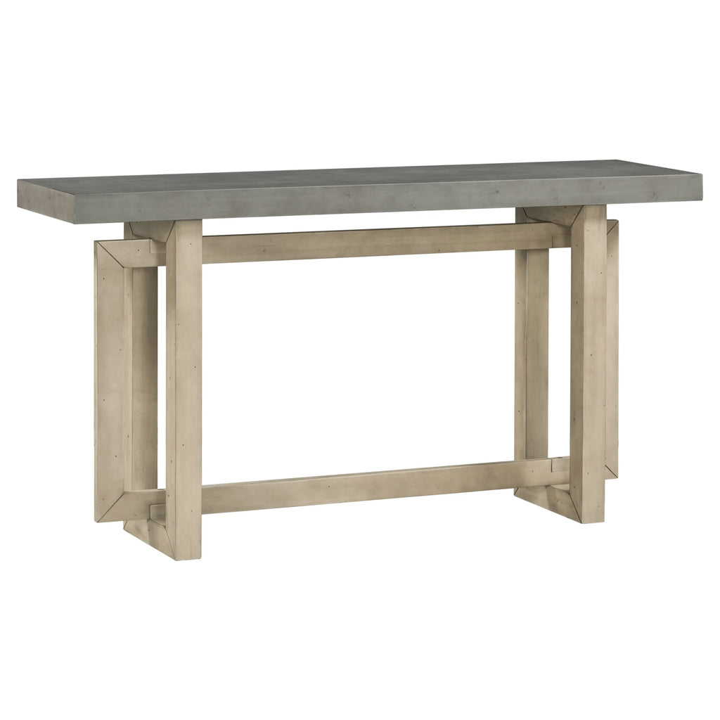 Contemporary Concrete Wood Top Console Table J202378