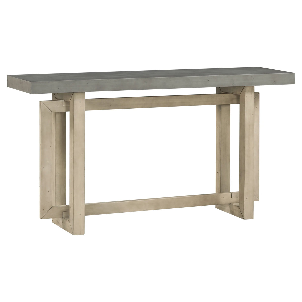 Contemporary Concrete Wood Top Console Table J202378