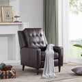 Dark Brown Push Back Recliner Armchair O572