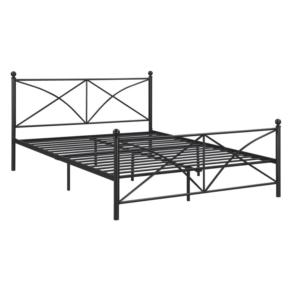 Queen Size Black Metal Bed H463445
