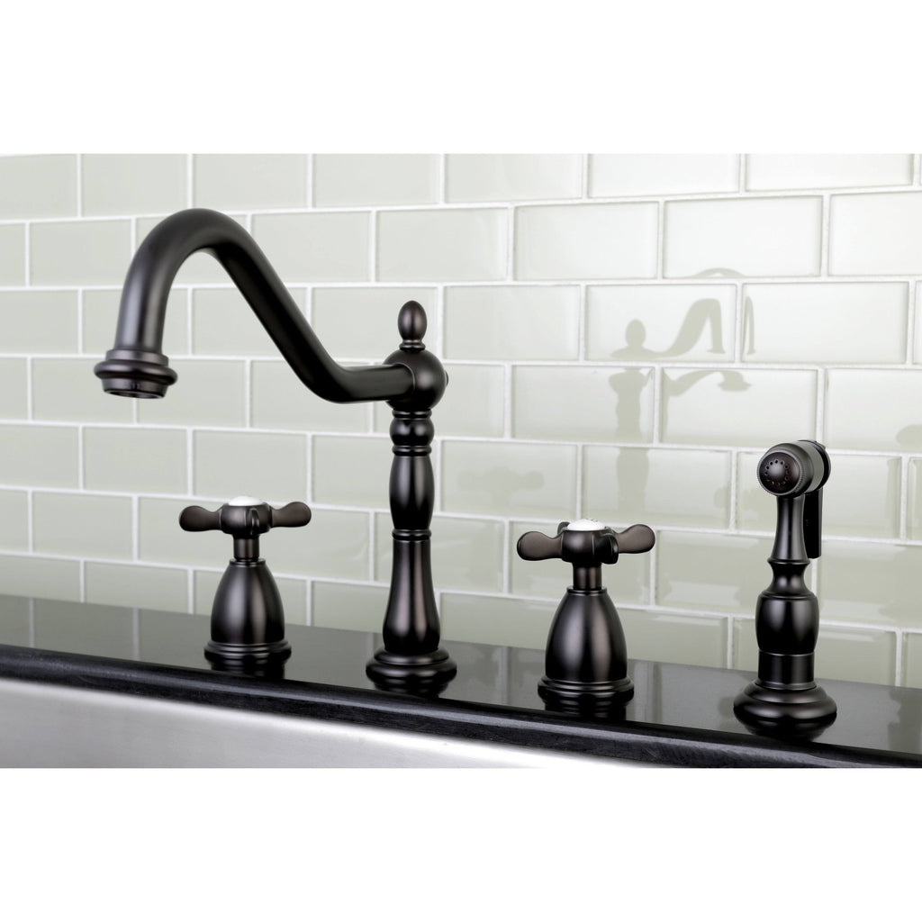 Silver Kitchen Faucet with Side Sprayer U73771