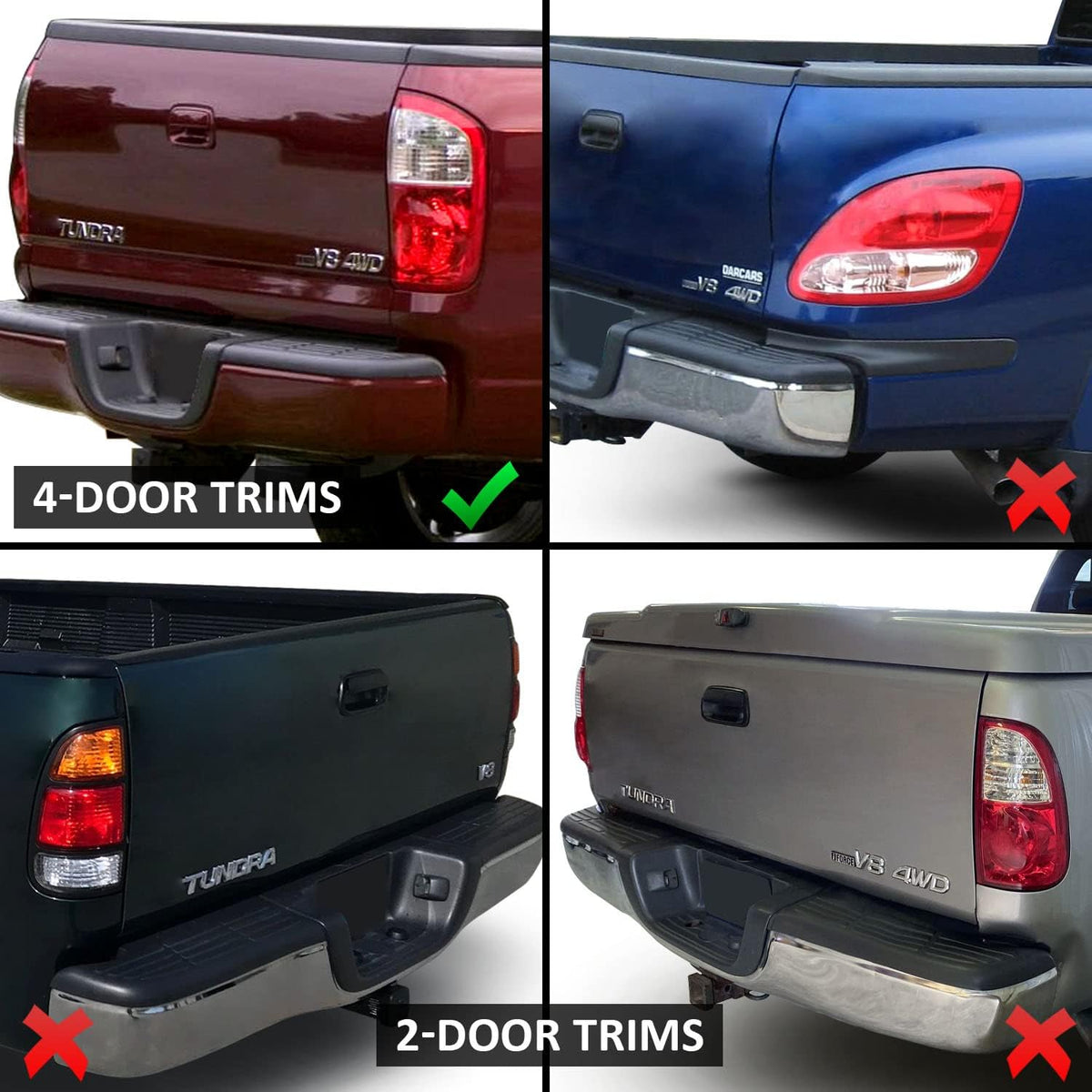Red LED Replacement Tail Lights Pair R989211