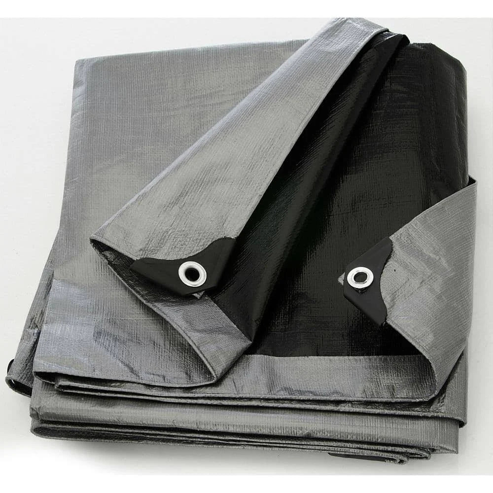 50 x 100 Silver/Black Tarp S8338