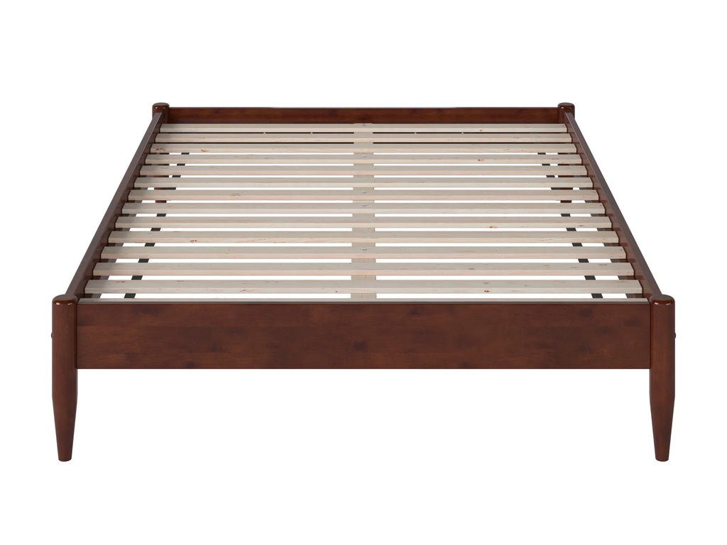 14" Walnut Solid Wood Platform Bed S39661