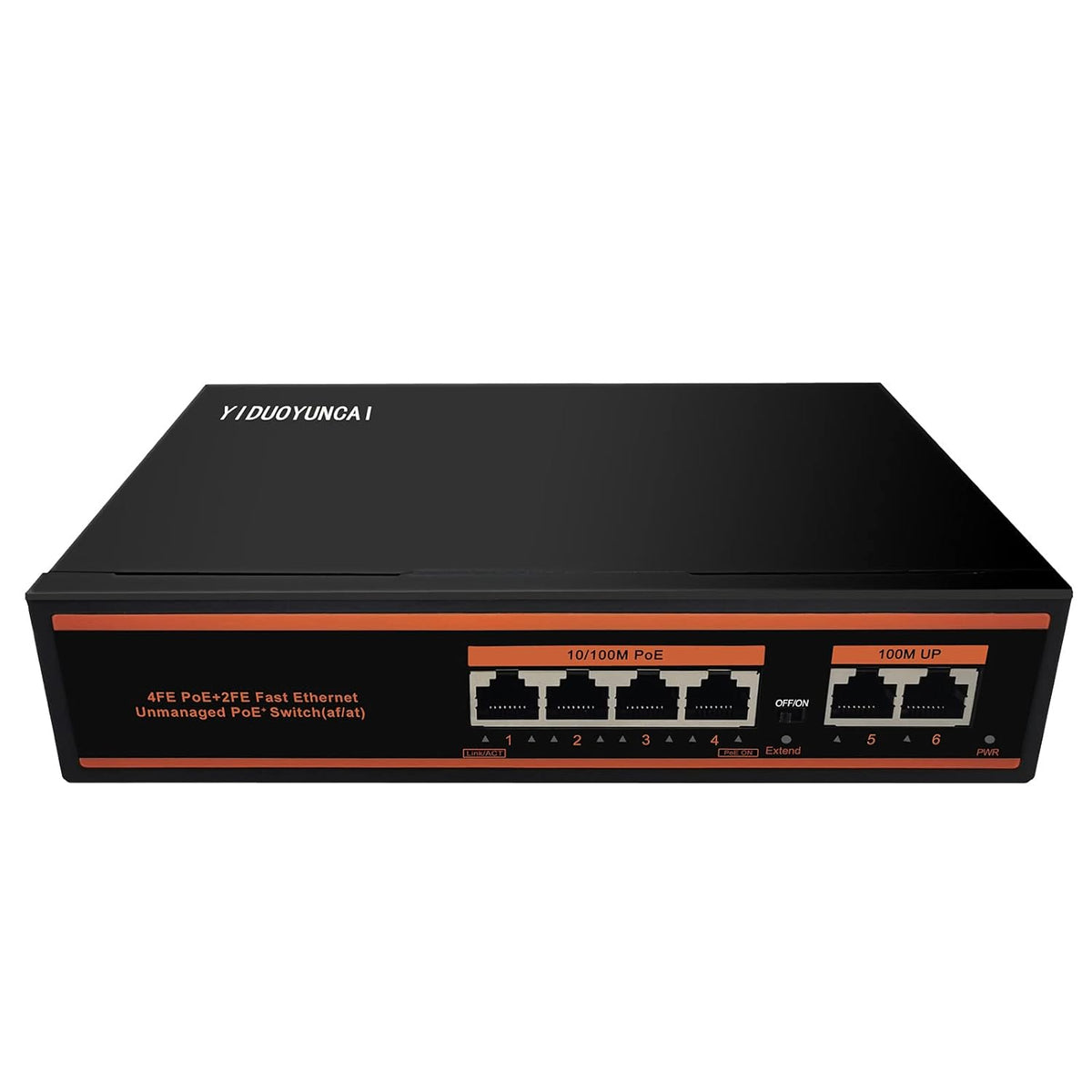 10 Ports Ethernet PoE Switch 8 Port 100Mbps PoE+ 2 UpLink 1000Mbps Metal Fanless Unmanaged Pack of 2 Z70937