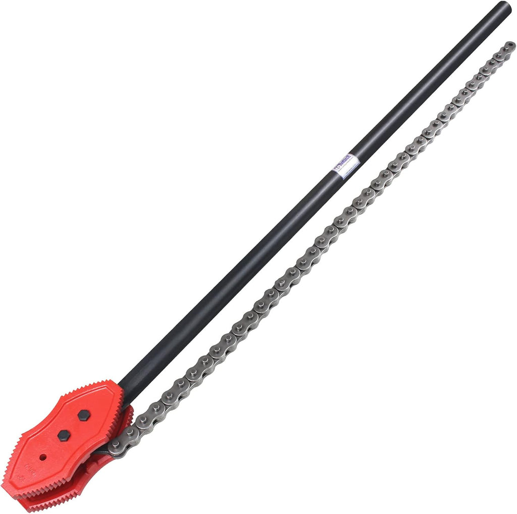 64inch Double-end Chain Pipe Wrench, Chain Tongs, Heavy Duty Plumbing Tool W321152
