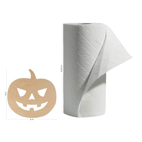 12-inch 1/8 inch Thick Pack of 5 Wooden Pumpkins P155436