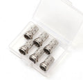 RG6 F-Type Twist-On Coaxial Cable Connector 6PCS Silver V2668