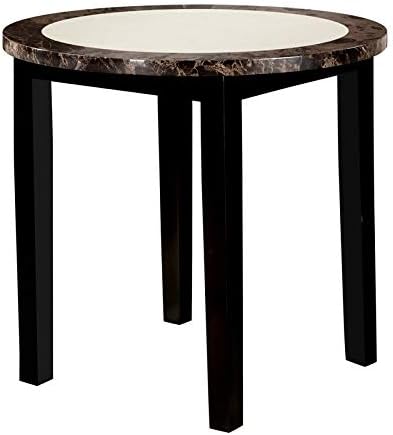 Wood Round Counter Height Table in Black D212