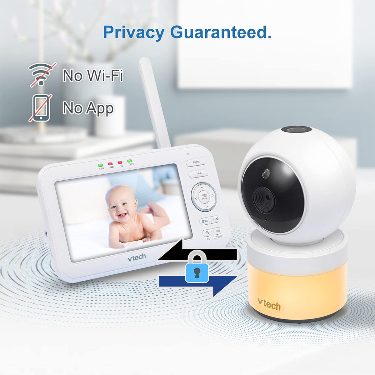 Video Baby Monitor with 5 Screen, 2 Cameras H9244