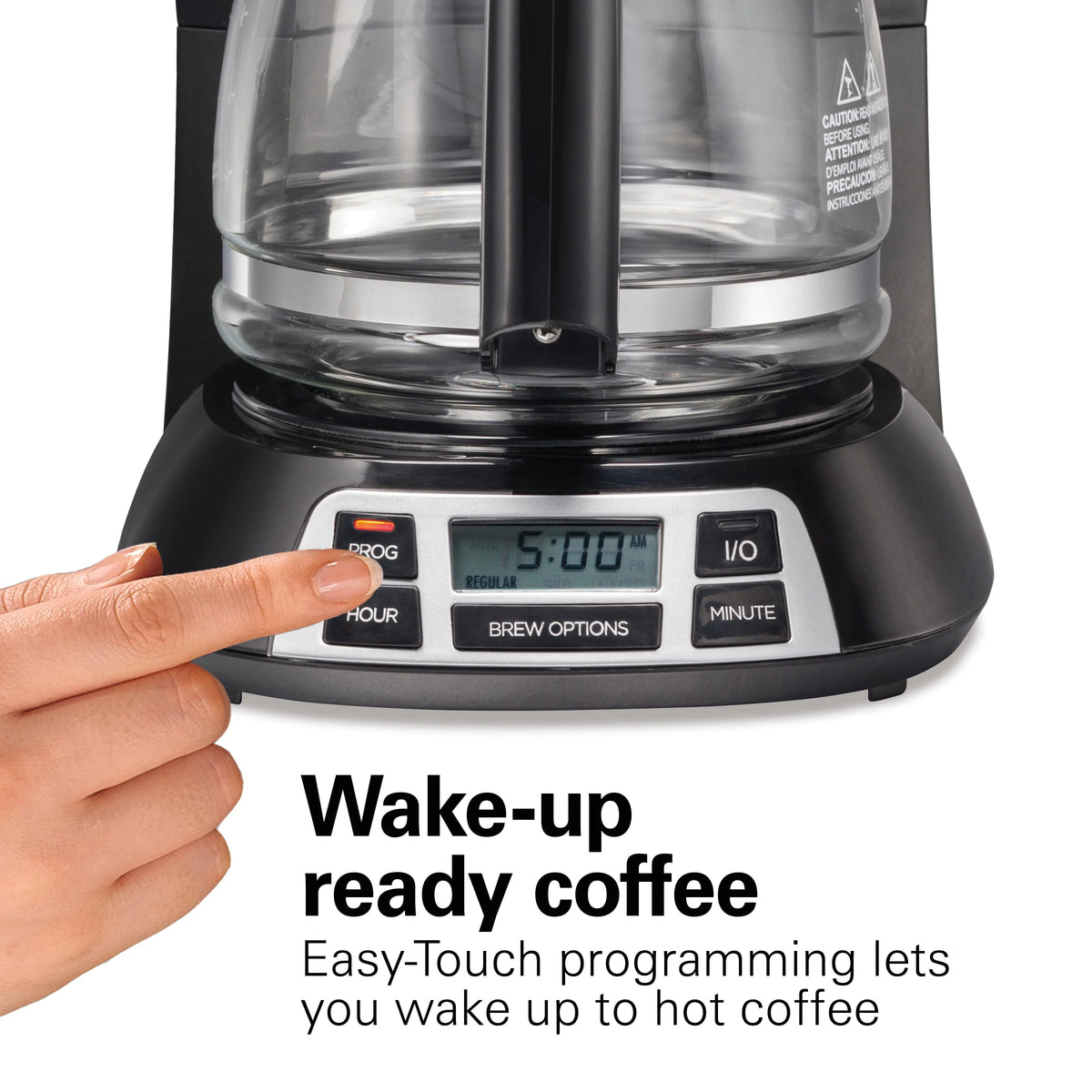 Programmable Coffee Maker, 12 Cups, Stainless Steel X19305