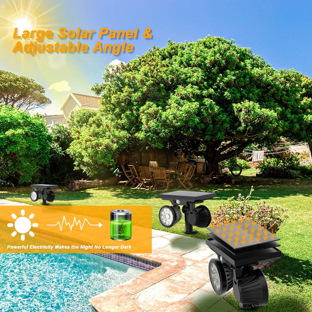 4 Pack Solar Motion Sensor Outdoor Spot Lights R637548