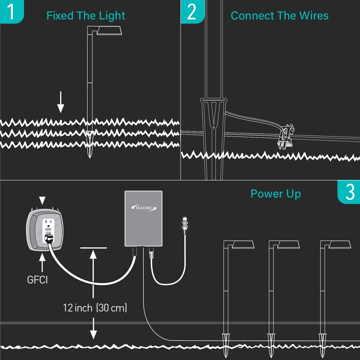 Low Voltage LED Pathway Light 12V Warm White E637849