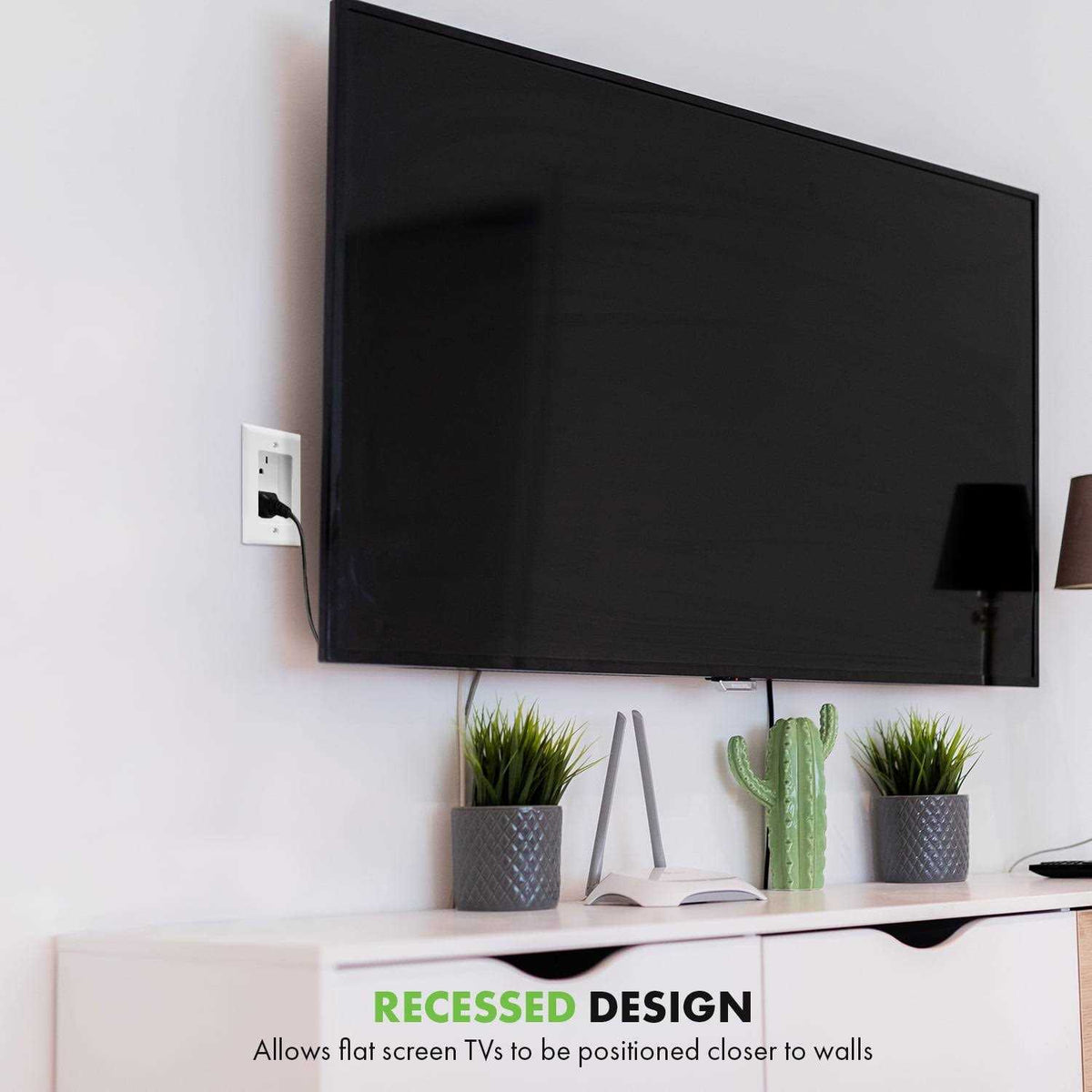 Recessed Duplex Tamper-Resistant Outlet 1-Gang M4924