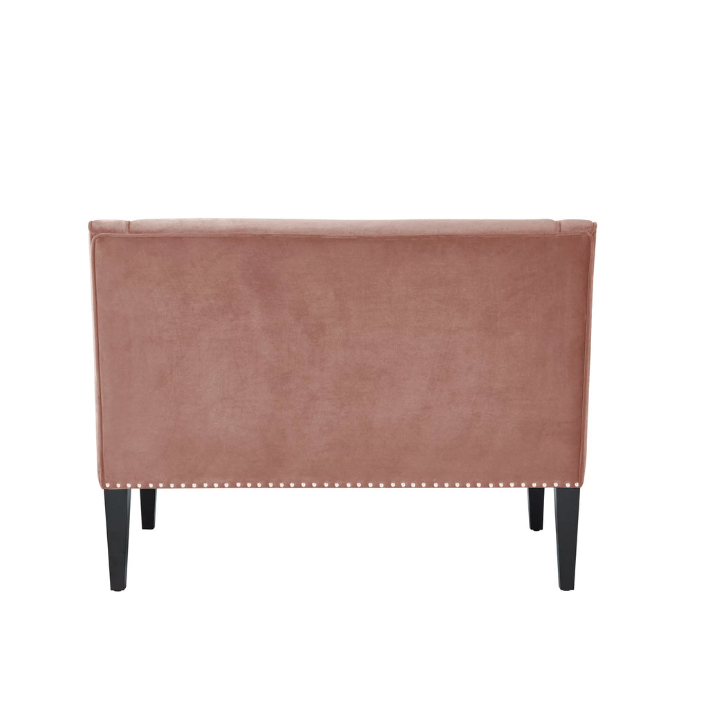 Blush Velvet Upholstered Bench F120823