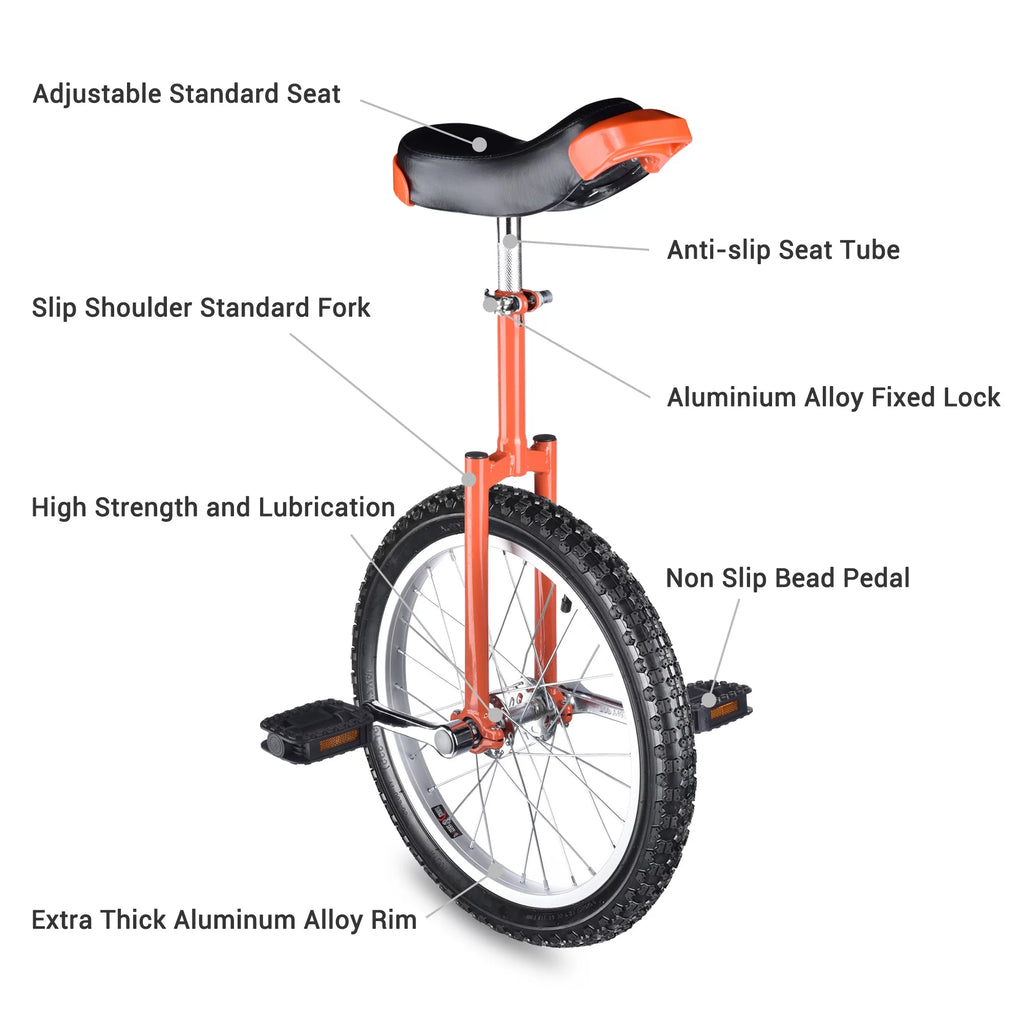 18 In Wheel Outdoor Unicycle Skid-proof Tire Balance Training I9714