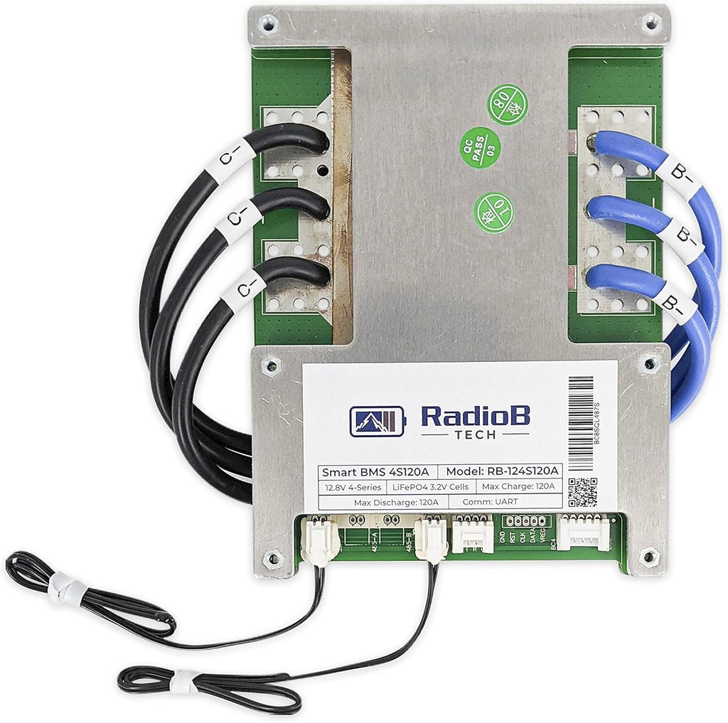 Smart BMS 4S 12V 120A Lifepo4 Lithium Battery Protection Board with Balance Leads and Wireless Bluetooth Module Z722
