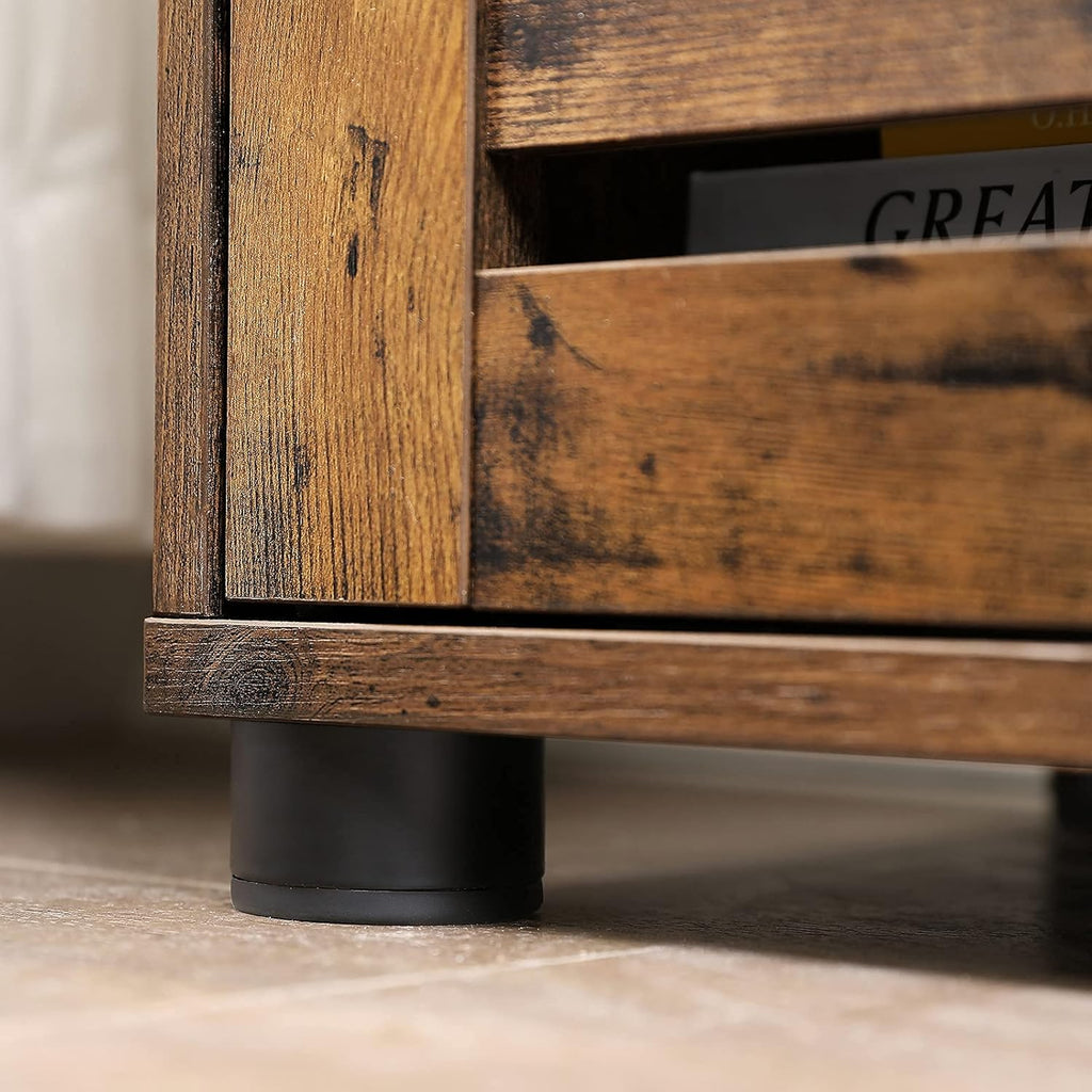 Bathroom Storage Cabinet with Louvered Doors and Adjustable Shelf R1698