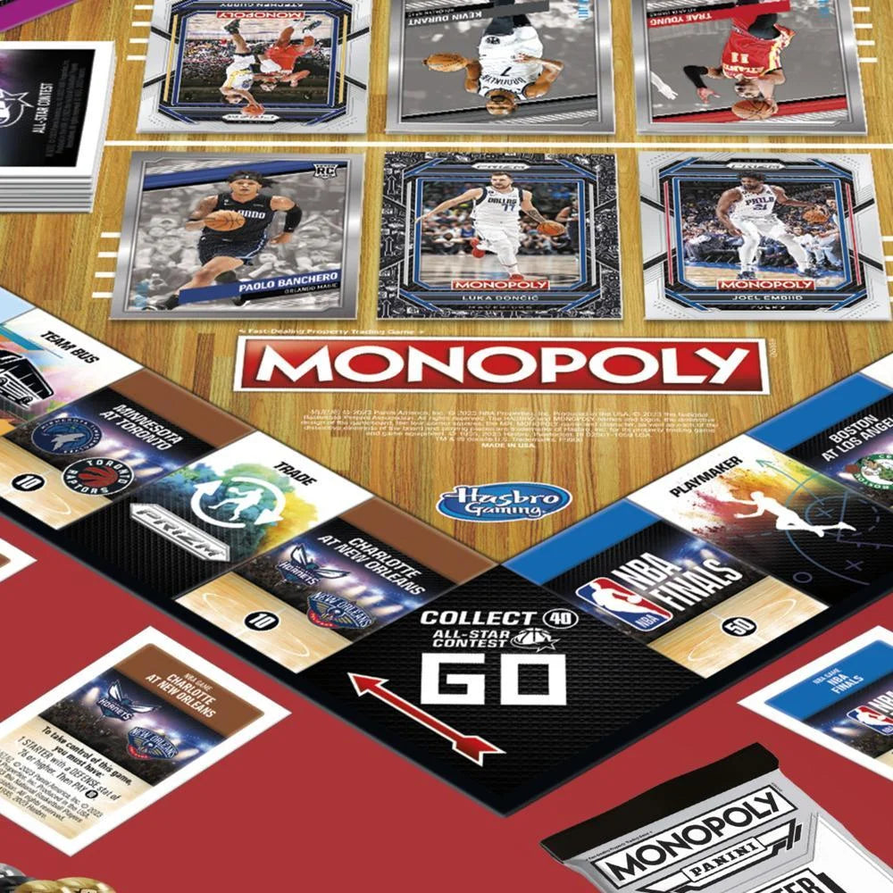 Monopoly Prizm NBA Edition Board Game with Panini NBA Trading Cards Z278845