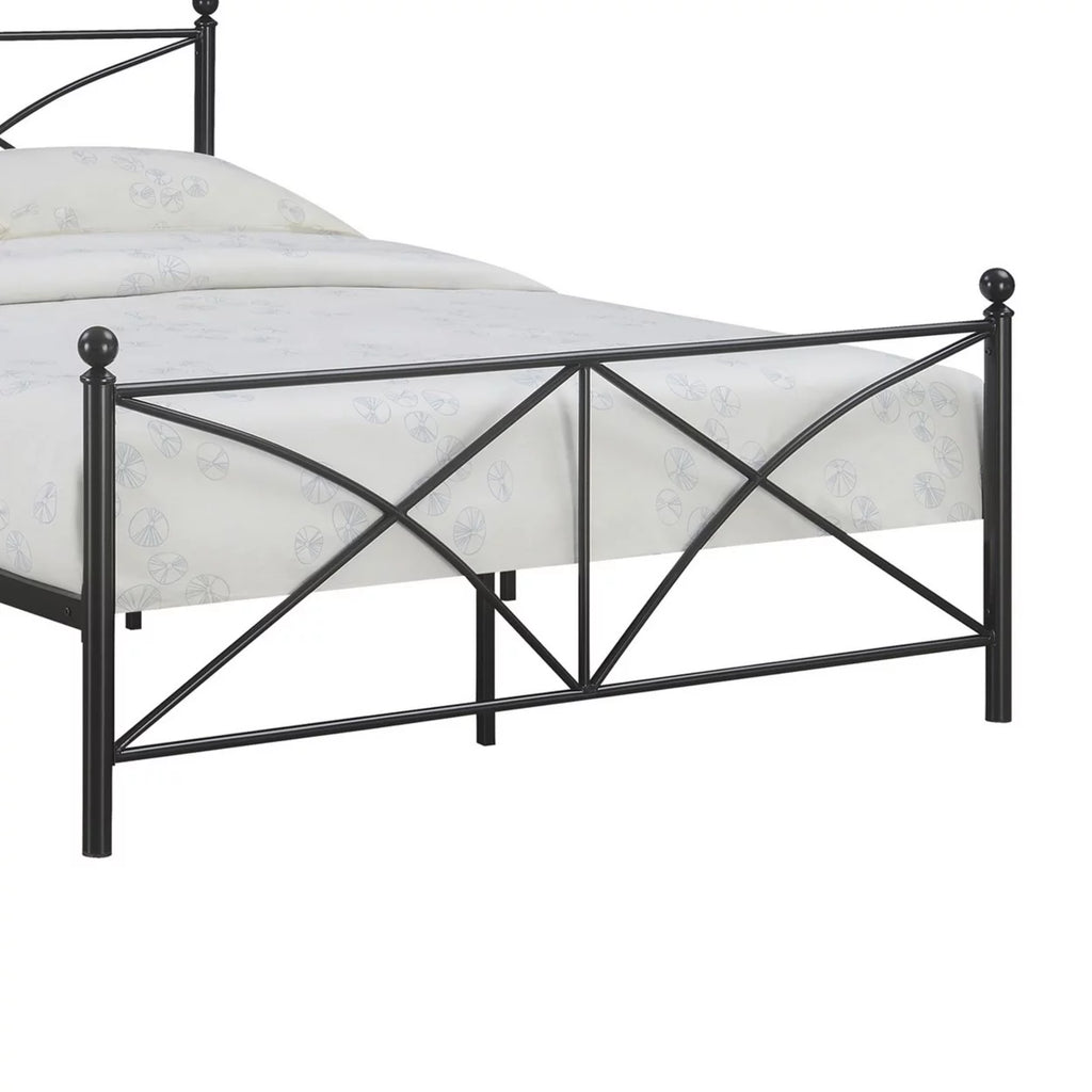 Queen Size Black Metal Bed H463445