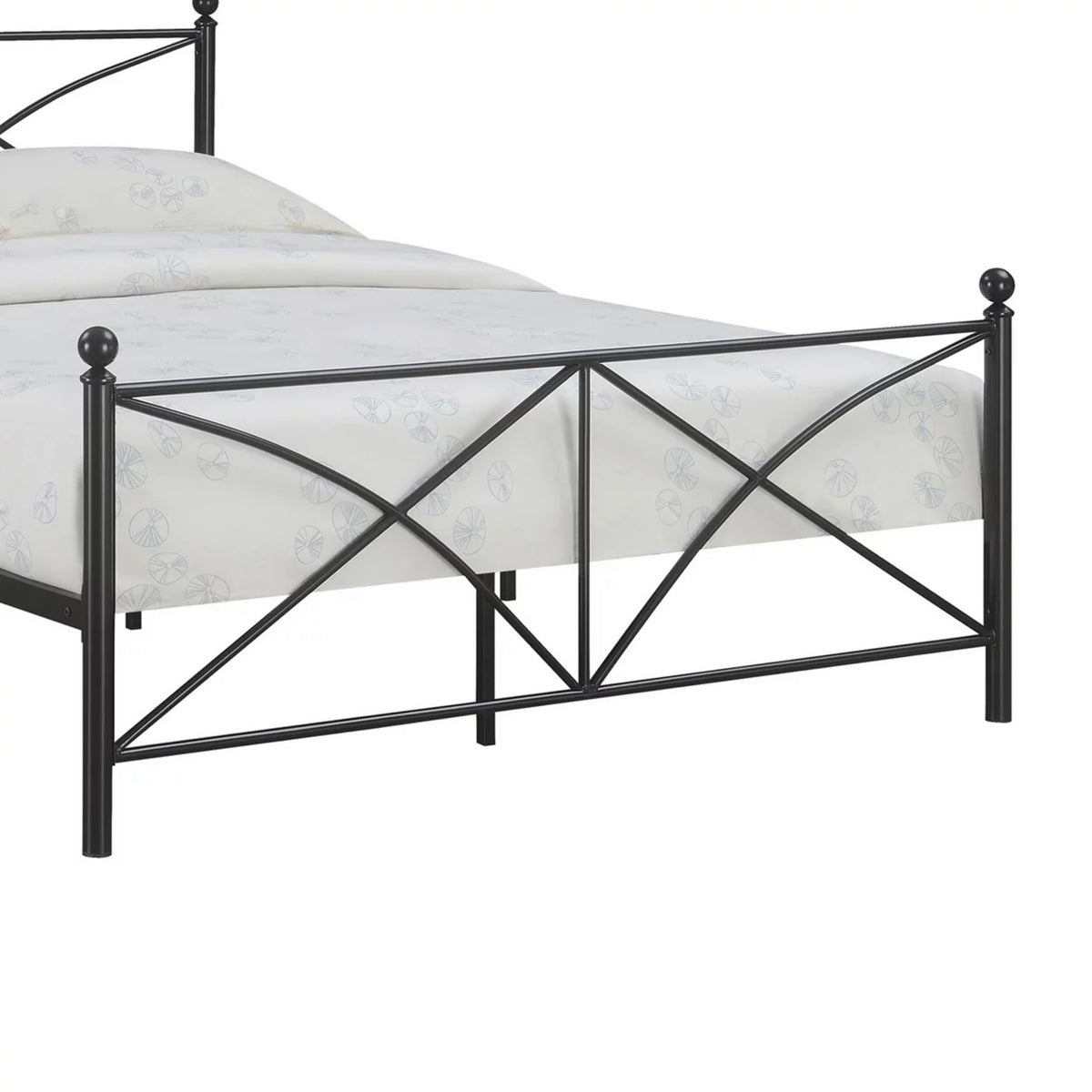 Queen Size Black Metal Bed H463445