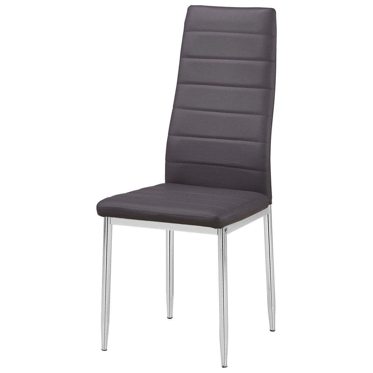 Bi Cast Leather Dining Side Chair in Gray (Set of 2) T618