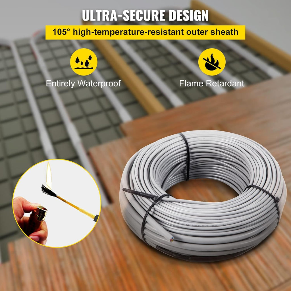 103 Square Feet Waterproof Insulated Floor Heating Cable K644