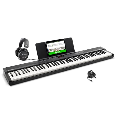 88 Key Keyboard Piano with 480 Sounds, Speakers, USB MIDI, Carry-Bag, Stand, Headphones, Pedal O307067