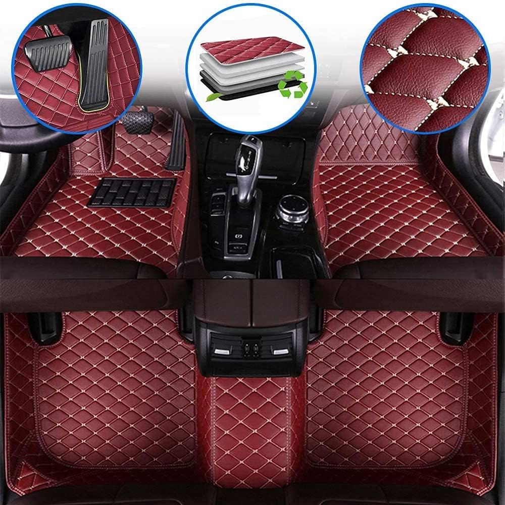 Custom Full Coverage All Weather Non-Slip Leather Car Floor Mats S521