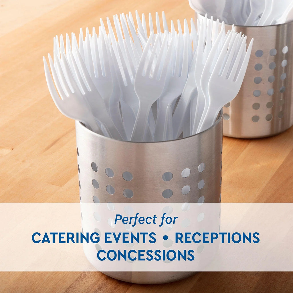 White Plastic Forks, 500 Ct V305