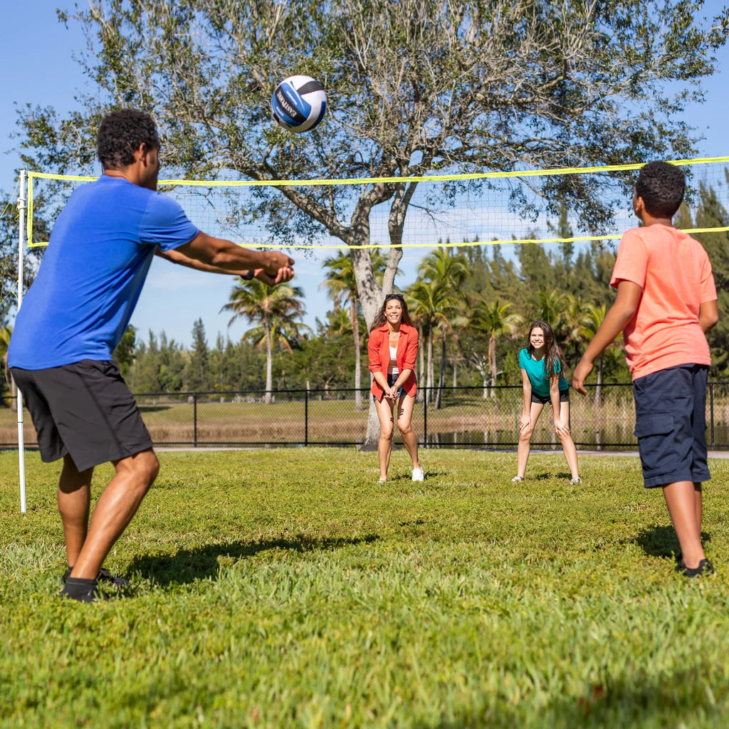 Volleyball and Badminton Combo Set with Adjustable Height Net G522513