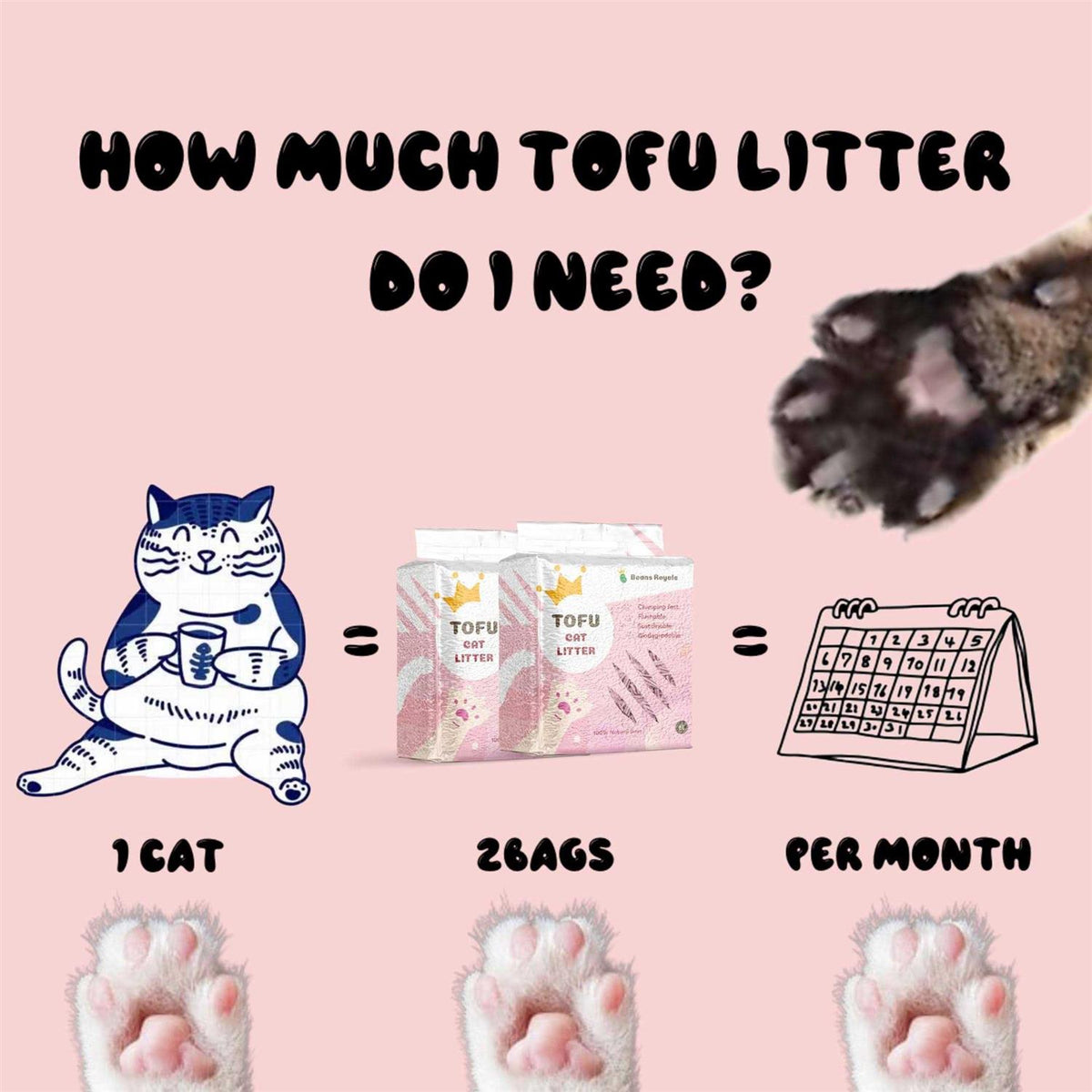 Tofu Cat Litter Clumping H6002