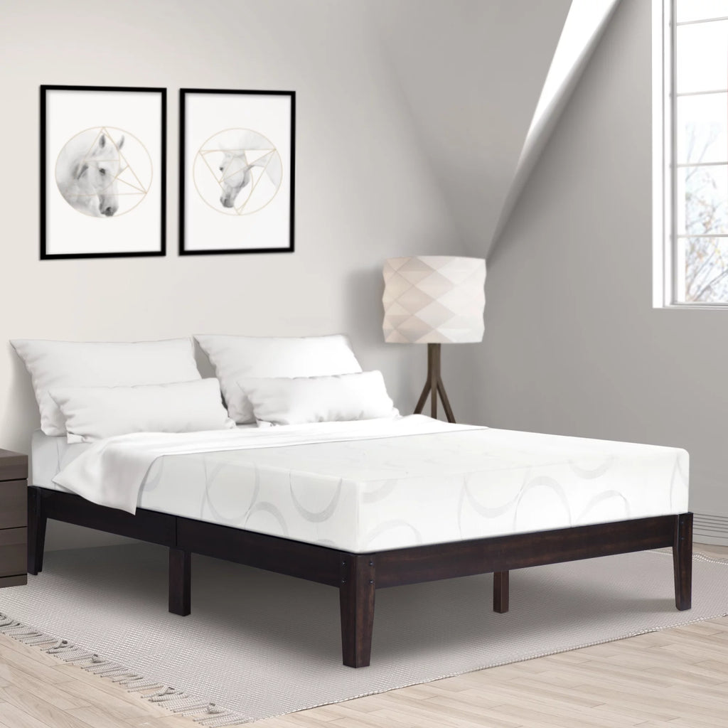 14" Wood Platform Bed Frame, King E88431