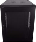 15U Wallmount IT Cabinet Enclosure 19-Inch Server Network Rack with Locking Perforated Door Black L85451