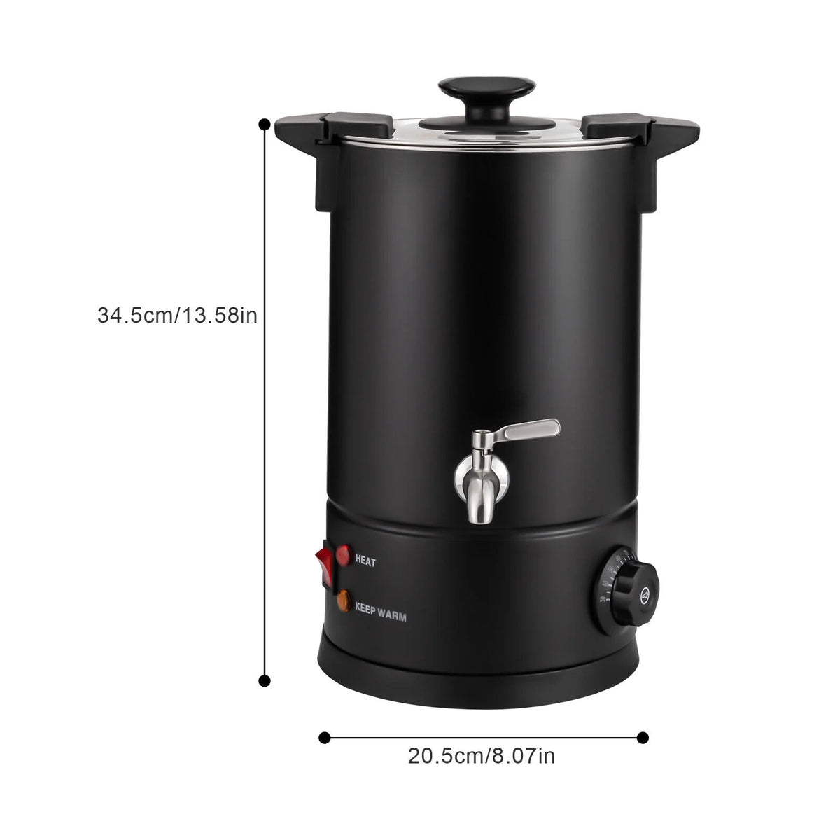 8L 1KW Stainless Steel Commercial Coffee Urn O77639