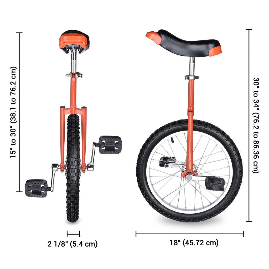 18 In Wheel Outdoor Unicycle Skid-proof Tire Balance Training I9714