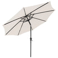 Cream 9-Feet Patio Umbrella with 8 Ribs P951