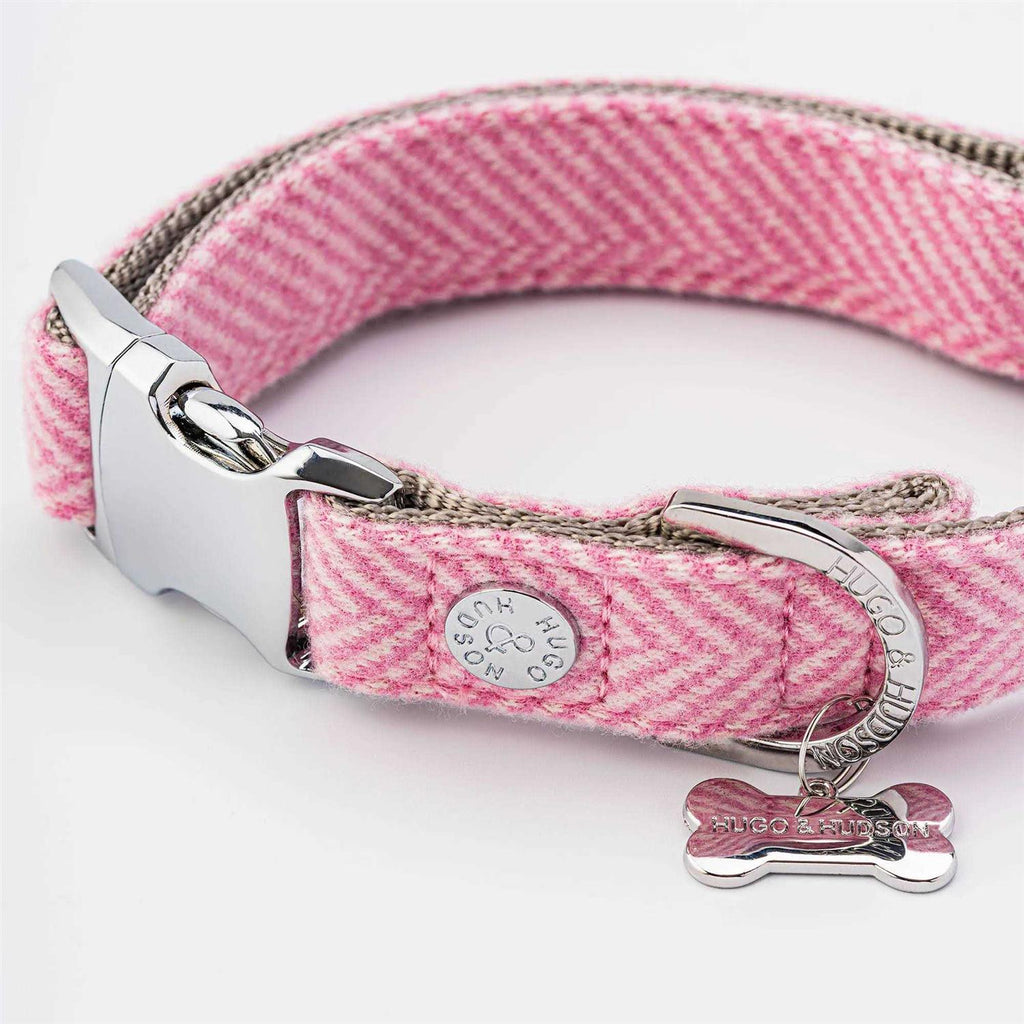 Tweed Dog Collar Quick Release Metal Safety Buckle R698