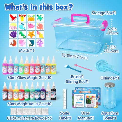 Glow in The Dark Water Gel Kit with Squishy Molds W7150