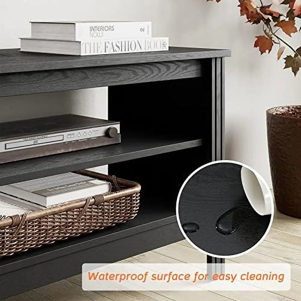 Black TV Stand with 16 Color LED up to 75 Inches A851754