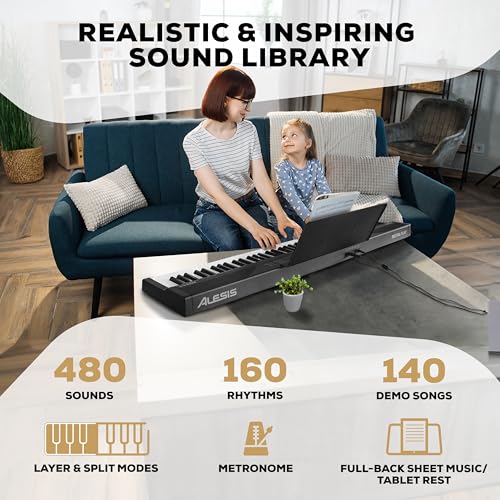 88 Key Keyboard Piano with 480 Sounds, Speakers, USB MIDI, Carry-Bag, Stand, Headphones, Pedal O307067