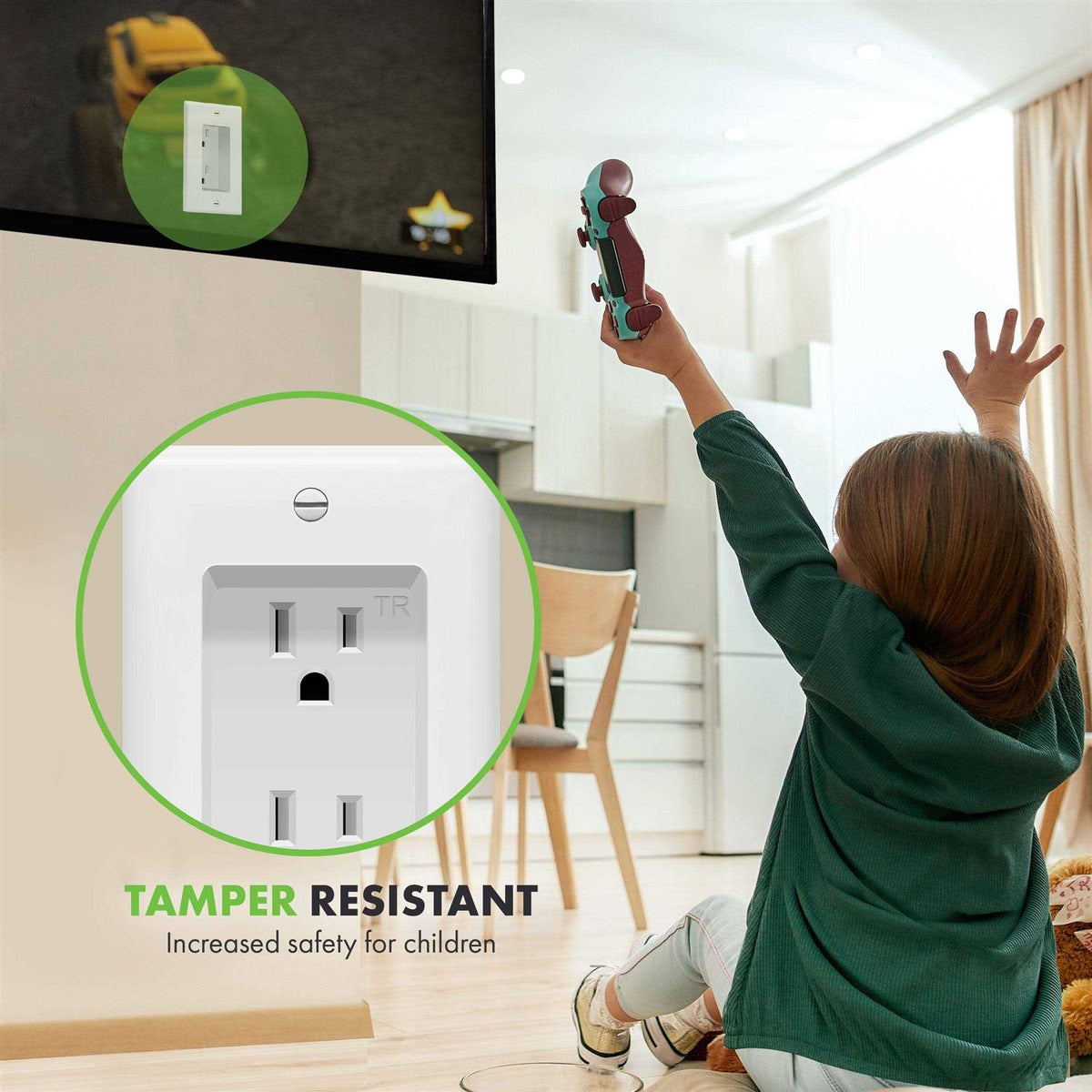 Recessed Duplex Tamper-Resistant Outlet 1-Gang M4924